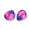 Two Tone Transparent Glass Rhinestone Cabochons EGLA-L022A-07-2