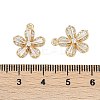 Rack Plating Brass Micro Pave Cubic Zirconia Pendants KK-C082-01G-4
