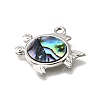 304 Stainless Steel Pave Natural Paua Shell Pendants STAS-C122-21E-01P-2