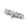 Brass Micro Pave Cubic Zirconia Spacer Beads KK-K371-47A-P-2