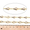 Brass Glass Teardrop Link Chains CHC-R001-04G-05-2