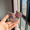 Owl Alloy Rhinestone Brooches PW-WG13AF2-01-3