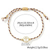 Brass Enamel Bead Braided Bead Bracelets AG3101-6-2