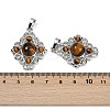 Natural Tiger Eye Pendants G-Z077-01P-13-3