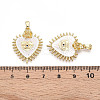 Brass Micro Pave Cubic Zirconia Pendants KK-N257-01A-G-3