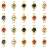 20Pcs 10 Colors 304 Stainless Steel Rhinestone Links/Connectors STAS-YW0010-11-1