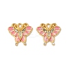304 Stainless Steel with Crystal Rhinestone Enamel Charms STAS-G358-06G-02-1