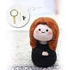 Elegant Woman DIY Keychain Needle Felting Kit LS-DIY-I098-04-1