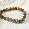 Natural Unakite Round Beaded Stretch Bracelets GG-CBA12F1-02A-07-3