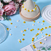 150Pcs 2 Colors Handmade Millefiori Glass Bead Strands LAMP-CA0001-14-4