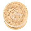 Golden Tone Round Wax Seal Brass Stamp Heads AJEW-S087-02G-05-2