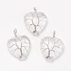 Natural Quartz Crystal Pendants G-G713-F09-1