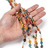 Rhombus Handmade Millefiori Glass Beads LK-R004-48-4