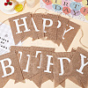1 Set Word Happy Birthday Linen Hanging Banners Flags AJEW-SP0001-51C-3