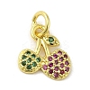 Brass Micro Pave Colorful Cubic Zirconia Charms KK-M283-17B-02-1