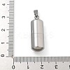 304 Stainless Steel Openable Urn Ashes Pendants STAS-M084-05F-2