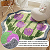 Plum Blossom Pattern Non-woven Polyester Anti-Skid Fabrics DIY-WH0453-90B-7