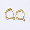 Brass Micro Pave AAA Cubic Zirconia Ear Harp Hoop Earring Findings KK-F699-01G-NR-1