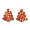Christmas Tree Polymer Clay Rhinestone Beads CLAY-NH0001-14I-1