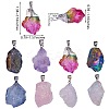 8Pcs 8 Style Natural Mixed Gemstone Pendants G-SZ0001-79-2