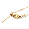 304 Stainless Steel Dapped Chain Necklace for Women NJEW-G104-02G-3
