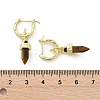 Natural Tiger Eye Hoop Earrings EJEW-P306-01G-09-5