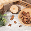 22Pairs 11 Style Walnut Wood Stud Earring Findings MAK-FW0001-01-5