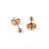 304 Stainless Steel Ball Stud Earrings EJEW-5558-3mm-G-1