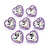 Crystal Rhinestone Heart Stud Earrings with 925 Sterling Silver Pins for Women MACR-S275-038B-1