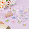 24Pcs 6 Colors Tulip Transparent Acrylic Pendants PALLOY-GO00051-4