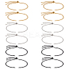 12Pcs 3 Colors 304 Stainless Steel Curb Chain Slider Bracelets Making AJEW-UN00018-1