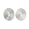 Oval Rack Plating Brass Studs Earrings for Women KK-Z038-22P-1