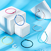7Pairs 7 Colors 201 Stainless Steel Big Huggie Hoop Earrings EJEW-DC0001-09-3