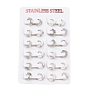 304 Stainless Steel Huggie Hoop Earrings EJEW-O087-09E-P-3