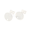 304 Stainless Steel Ear Stud Findings STAS-O119-14A-S-1