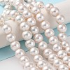 (Defective Closeout Sale: Fading) Baking Paint Pearlized Glass Pearl Round Bead Strands LS-HY-XCP0001-12-6