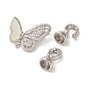 Brass Micro Pave Clear Cubic Zirconia Fold Over Clasps KK-A227-14P-2