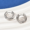 202 Stainless Steel Polishing Hoop Earrings EJEW-M106-02P-01-3