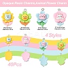 40Pcs 4 Styles Opaque Resin Pendants RESI-CJ0002-85-2
