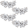 4Pcs Flower Alloy Rhinestone Hair Barrettes for Women Girls MRMJ-GF0001-56-1