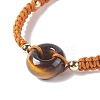 8Pcs 8 Style Natural Mixed Gemstone Donut/Pi Disc Braided Bead Bracelets Set BJEW-JB08967-3