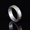 Om Mani Padme Hum 201 Stainless Steel Rotatable Finger Ring PW-WG12553-02-2