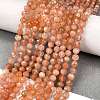 Natural Peach Moonstone Beads Strands X-G-C127-A02-02-1