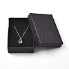 Clear Glass Pendant Necklaces NJEW-JN02611-01-5