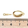 Brass Micro Pave Clear Cubic Zirconia Box Clasps KK-P291-38G-3