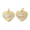 Brass Micro Pave Clear Cubic Zirconia Pendants KK-Q031-44G-05-1