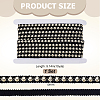 10 Yards Polyester with ABS Plastic Half Round Bead Lace Trim OCOR-GA0002-76A-2
