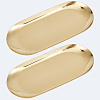 2Pcs Oval 430 Stainless Steel Jewelry Display Plate STAS-CN0001-70G-6