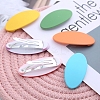 Frosted Plastic Snap Hair Clips OHAR-PW0001-454-4