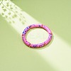 Acrylic Curved Tube Beaded Stretch Bracelet BJEW-JB08443-04-2